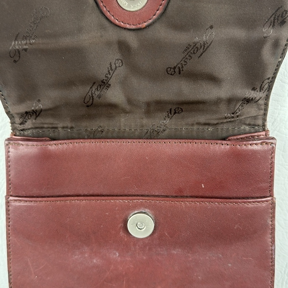 Vintage Fossil Croc Printed Small Leather Crossbody Bag - Picture 5 of 8